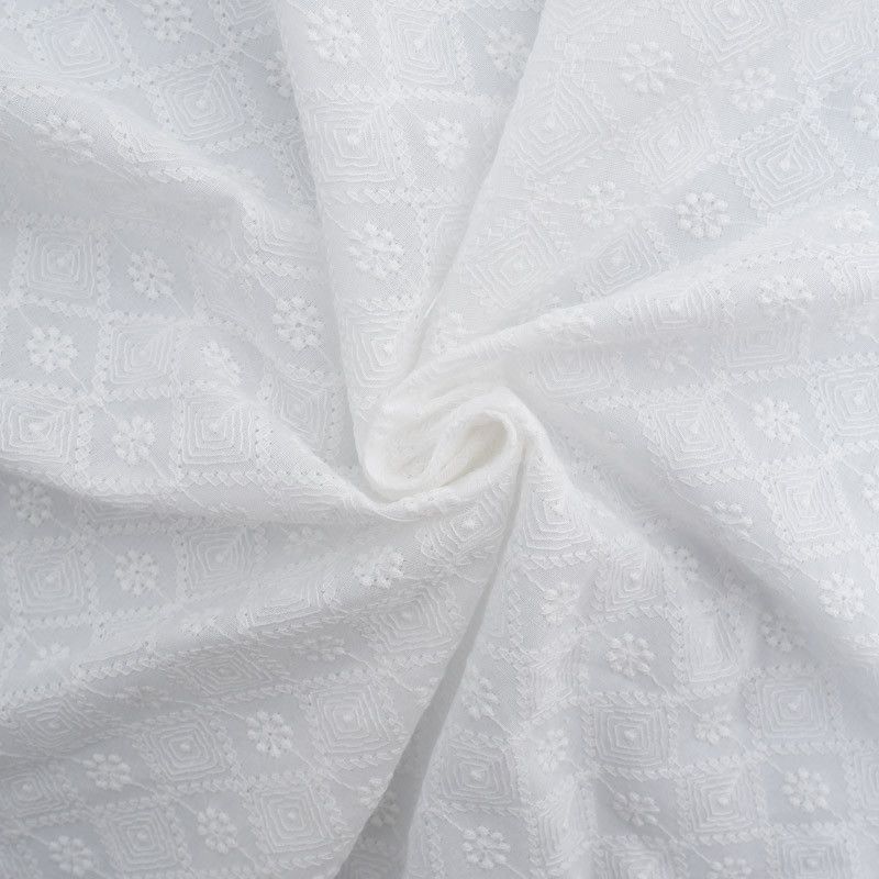 Broderie Anglaise Blanc Crème Pissenlit - Maison Klem